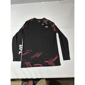 Venum UFC Authentic Fight Week 2.0 Long Sleeve T-Shirt  Black/Red Size Medium